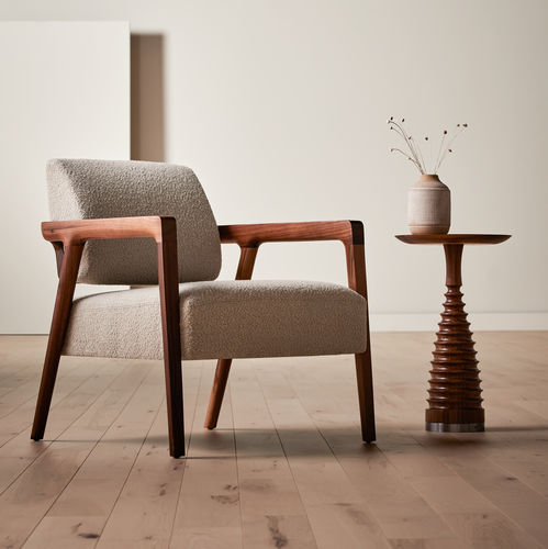 Moderner Sessel - THATCHER - KIMBALL Office - Stoff / Holz / Bridge