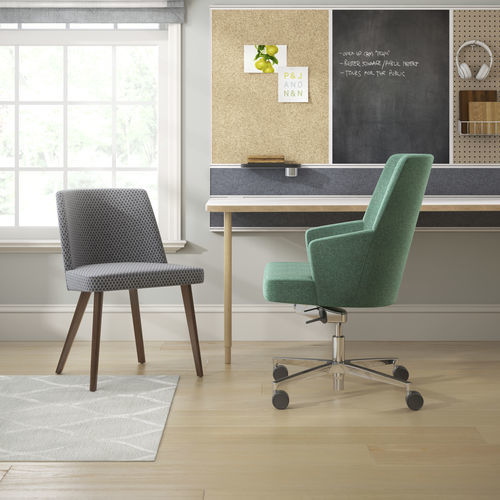 Moderner Stuhl - NATE & NATTY® - KIMBALL Office - für den Innenraum / Stoff / Gestell aus Holz