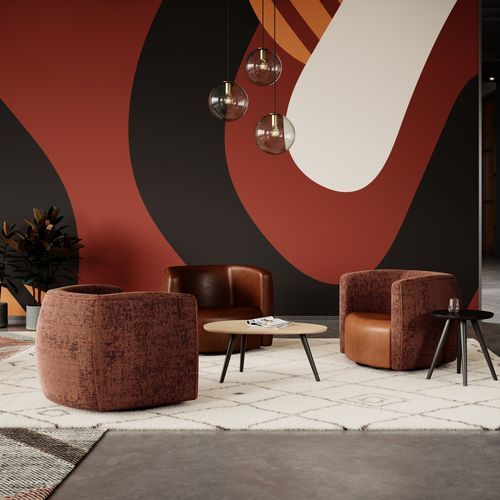 Moderner Sessel - JOVALIE&reg; - KIMBALL Office - Leder / Stoff / Metall
