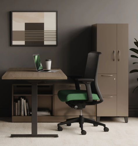 Schreibtisch mit integrierten Stauraum / für Gewerbegebrauch - WAVEWORKS 2.0 - KIMBALL Office