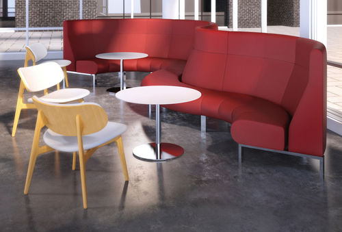 Moderner Couchtisch - RADIUS MEETING - DAVIS - Holz / rund / oval