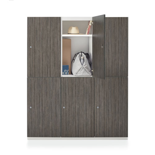 Holz-Garderobenschrank - LL1866S13RN - GLOBAL totaloffice - für Gewerbegebrauch / gesichert