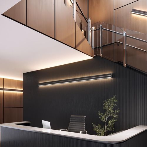 Moderne Wandleuchte - FLUTE™ - Beta-Calco - für den Innenraum / Aluminium / rechteckig