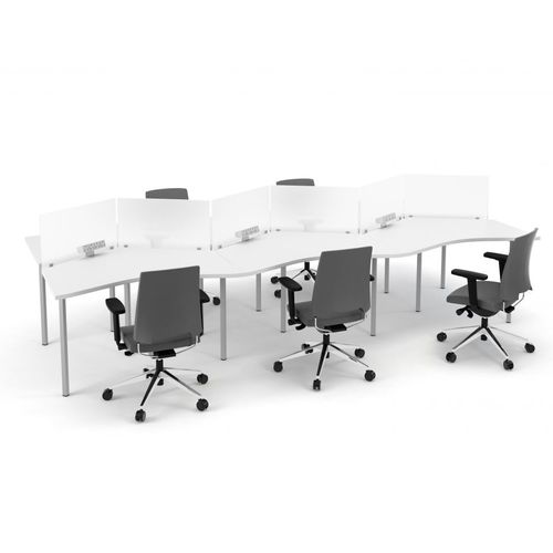Schreibtisch für Open Space - MANIFEST – ZIGZAG - AGATI - modern / Holz / für Gewerbegebrauch