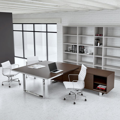 Chefschreibtisch - ARCHIMEDE - ALEA - modern / Stahl / Edelstahl