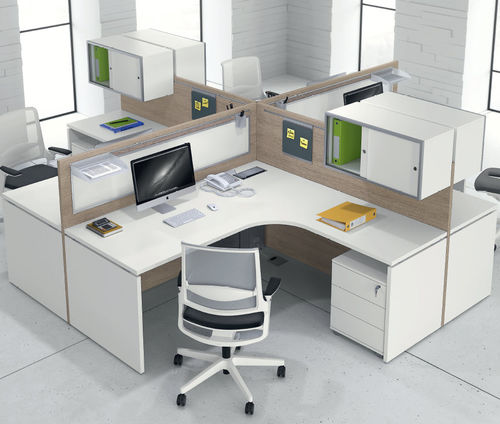 Schreibtisch für Open Space - ATLANTE - ALEA - modern / melaminbeschichtet / für Eckeinbau