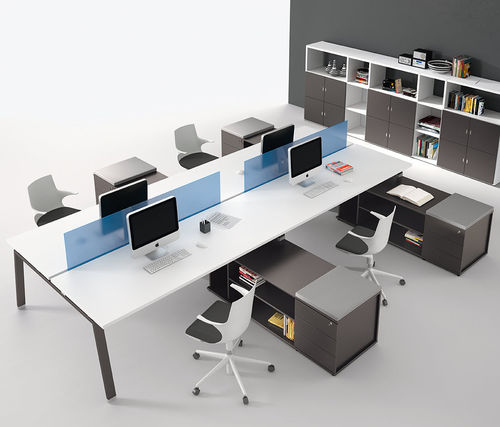 Schreibtisch für Open Space - ATREO - ALEA - modern / melaminbeschichtet / für Eckeinbau