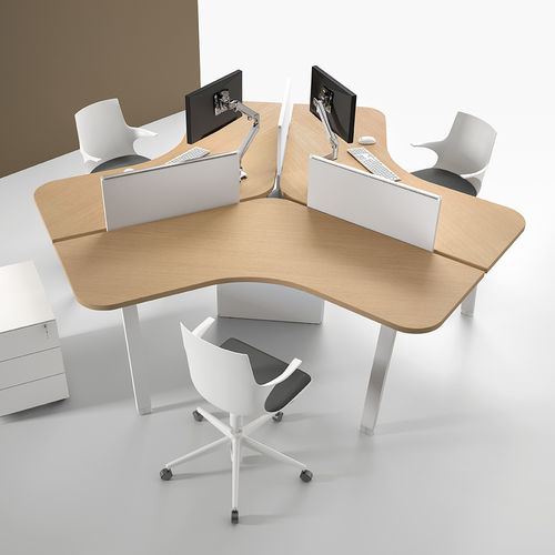 Tisch-Bürotrennwand - ATREO - ALEA - Stoff / Acryl / schallisoliert