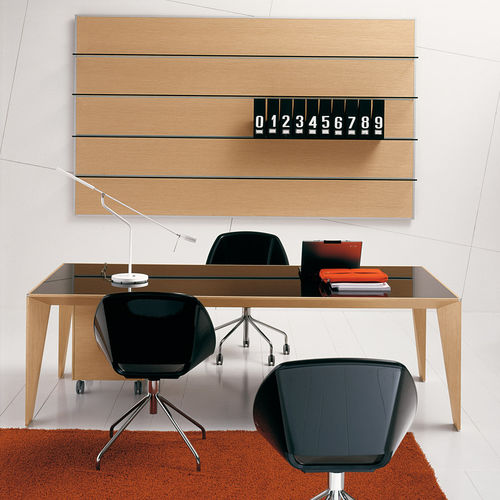 Chefschreibtisch - ERACLE - ALEA - modern / Holz / Glas