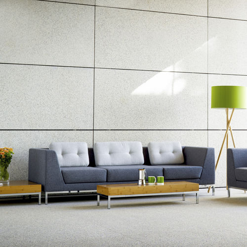 Modernes Sofa - OCTO - allermuir - Stoff / schwarz / Stahl