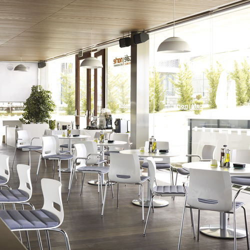 Moderner Restaurantstuhl - CASPER - allermuir - für den Innenraum / Stoff / Kunststoff