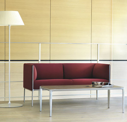 Modernes Sofa - 860 ASIENTA - Wilkhahn - Stoff / Leder / grau
