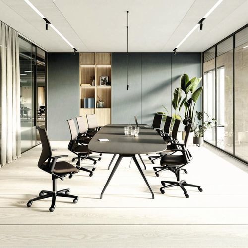 Moderner Besprechungstisch - 636 VERSA - Wilkhahn - Holz / Gestell aus Aluminium / rechteckig