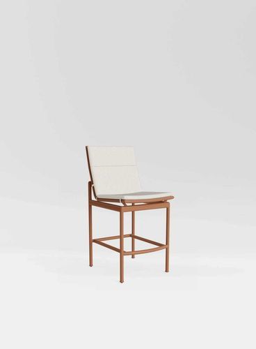 Moderner Barhocker - SONORA - BROWN JORDAN - Stoff / Gestell aus Aluminium / mit 4 Beinen