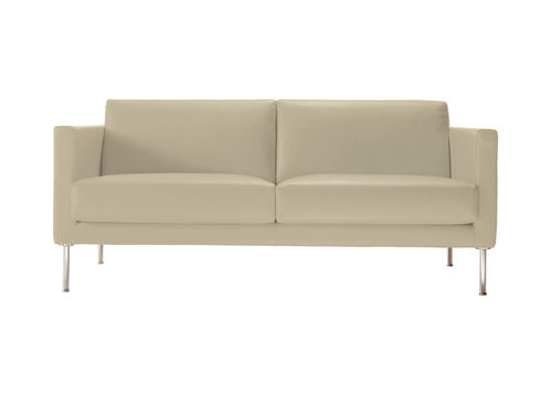 Modernes Sofa - CUBIC - LOEWENSTEIN - Stoff / Kunstleder / blau