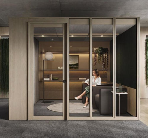 Akustik-Einzelarbeitsplatz - Focus Quiet Room - Gen 2 - schiavello - Glas / für 2 Personen / mit Glastür