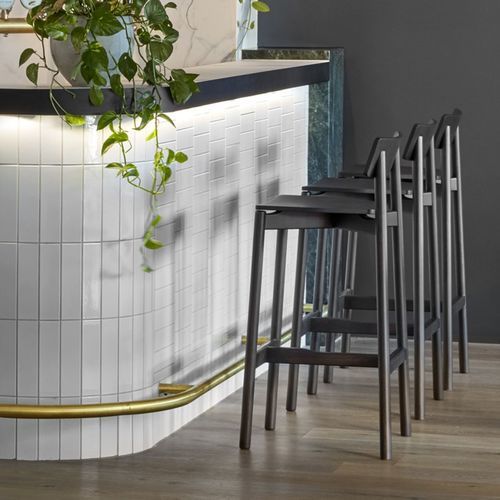 Moderner Barstuhl - Rib  - schiavello - für den Innenraum / Esche / Massivholz