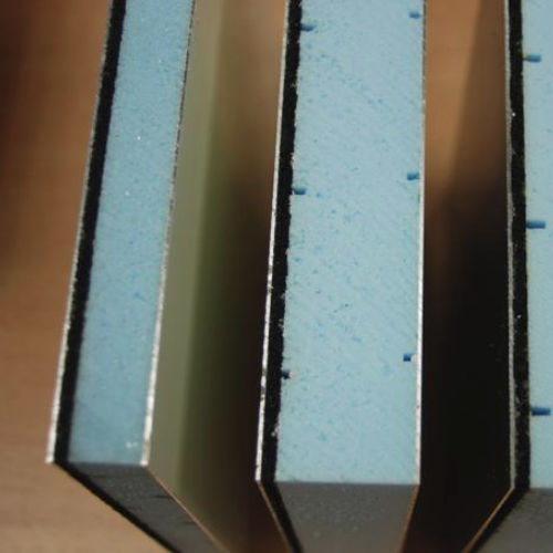 Akustik-Sandwichpaneel für Dach - NOVATOIT® : FOAM - AV Composites - 2 Aluminium-Deckschichten / extrudierter Polystyrolkern / hochbeständig