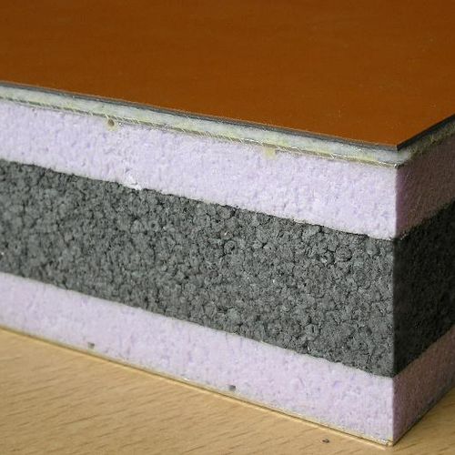 Akustik-Sandwichpaneel für Dach - NOVATOIT® : PHONIC SILENCE TRI-LAYER - AV Composites - 2 PVC-Deckschichten / extrudierter Polystyrolkern / hochbeständig