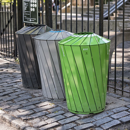 Aluminium-Abfallbehälter - CENTRAL PARK CONSERVANCY - landscapeforms - System / Einzel / modern