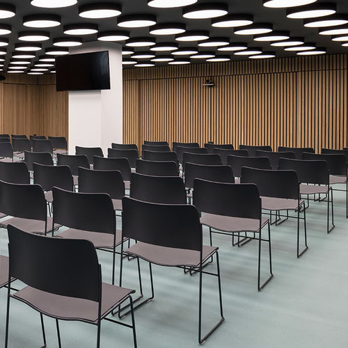 Moderner Besucherstuhl - DPARAB1BLS - HOWE - für den Innenraum / für Außenbereich / Metall