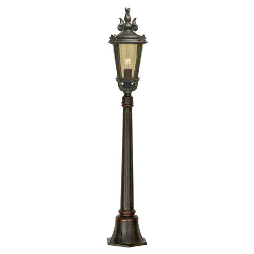 Leuchtpoller für Garten - BALTIMORE - Elstead Lighting Ltd - klassisch / Stahl / Glas