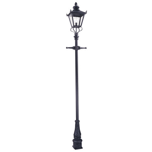 Garten-Lichtmast - GRAMPIAN - Elstead Lighting Ltd - viktorianischer Stil / Aluminiumguss / Glas