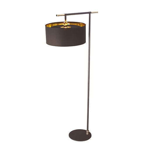 Stehleuchte - BALANCE - Elstead Lighting Ltd - poliertes Messing / Stoff / Acryl