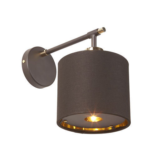 Moderne Wandleuchte - BALANCE - Elstead Lighting Ltd - für den Innenraum / poliertes Messing / Stoff