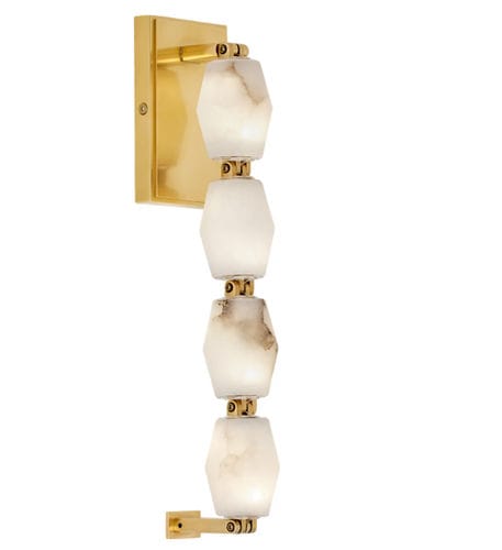 Moderne Wandleuchte - COLLIER ALABASTER - TECH LIGHTING - für den Innenraum / Messing / Alabaster