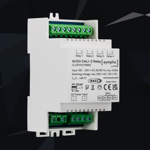 Lampen-Steuerungsmodul - SYMPHO 4x12A DALI-2 Relay - Traxon Technologies - DIN-Schiene / für den Innenraum / für Privatgebrauch
