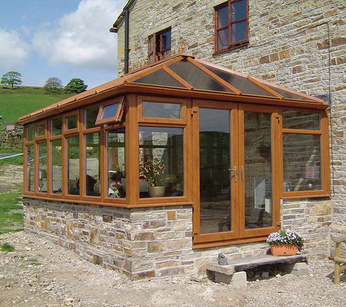 Glasveranda - K2 : GEORGIAN - Aperture Trading Ltd. - Aluminium / gemauerte