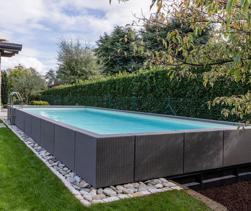 Platten-Schwimmbecken - DIVINA - LAGHETTO - maßgefertigt / für Außenbereich / teileingebaut
