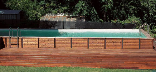 Schwimmbecken für Außenbereich - DOLCEVITA - LAGHETTO - teileingebaut / Holz