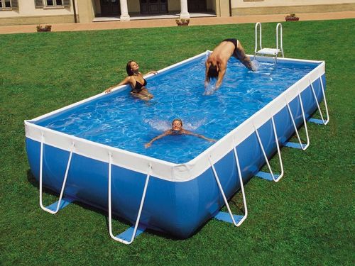 Rohrförmiges Schwimmbecken - AZUR 2000 - LAGHETTO - für Außenbereich / zum Aufstellen / Polyester