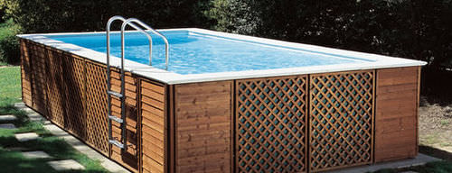 Schwimmbecken für Außenbereich - DOLCEVITA - LAGHETTO - zum Aufstellen / Holz