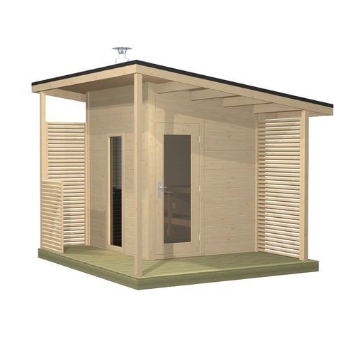 Finnische Sauna - Solide Compact - HARVIA - für Privatgebrauch / Fichte / für den Außenbereich