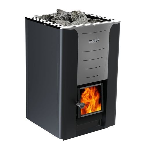 Holz-Saunaofen - Pro 36 - HARVIA - bodenstehend / Stahl / modern