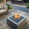 GartenFeuerstelle / Gas BENTO PALOFORM Beton / quadratisch / grau