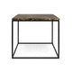 moderner Beistelltisch / Metall / Marmor / quadratisch
