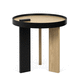 moderner Beistelltisch / Eiche / lackiertes Holz / Holzfurnier
