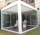 angebaute Pergola / selbsttragend / Metall / mit orientierbaren Lamellen