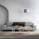 moderner Couchtisch / lackiertes Holz / lackiertes Glas / Keramik