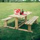 klassischer Picknicktisch / Holz / rechteckig / für öffentliche Bereiche