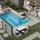 Feinsteinzeugfliesen / matt / für Außenbereich / für Pool