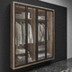 wandmontierter Kleiderschrank / modern / Glas / melaminbeschichtet