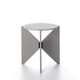 moderner Couchtisch / Glas / Marmor / Gestell aus lackiertem MDF