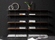 Modul-Bücherregal / wandmontiert / modern / Holz