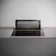 Tischlüfter / mit integrierter Beleuchtung / teleskopisch / minimalistisch