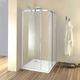 Glas-Duschkabine / Aluminium / mit Schiebetür / für Eckeinbau